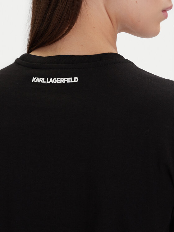 KARL LAGERFELD KARL LAGERFELD Marškinėliai A1W17131 Juoda Regular Fit