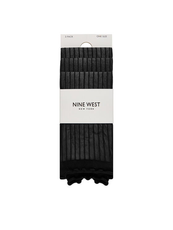 Nine West Dolge nogavice Nine West CEO_AS_NW_01_Z_AW25 (3-PACK) Črna