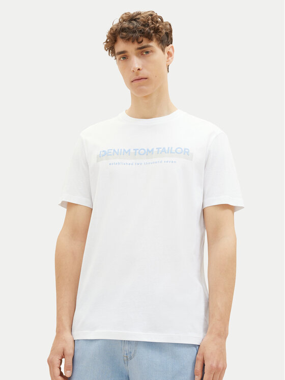 Tom Tailor Denim Tom Tailor Denim Camiseta 1037653 Blanco Basic Fit