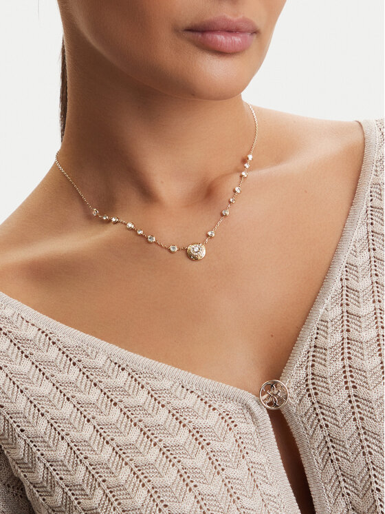 Guess Naszyjnik Guess JUBN06 283JW Złoty