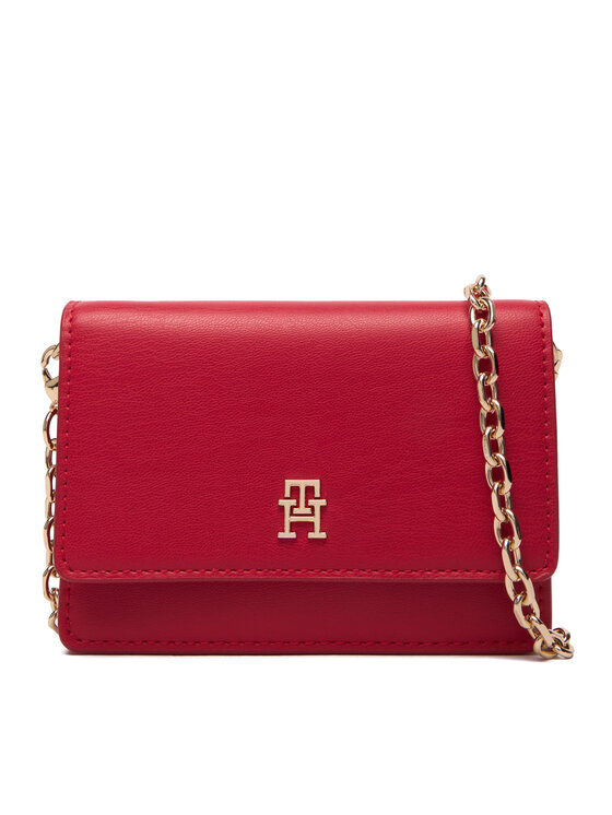 Tommy Hilfiger Torebka Tommy Hilfiger Th Icon Card Holder W/Chain AW0AW18248 Czerwony