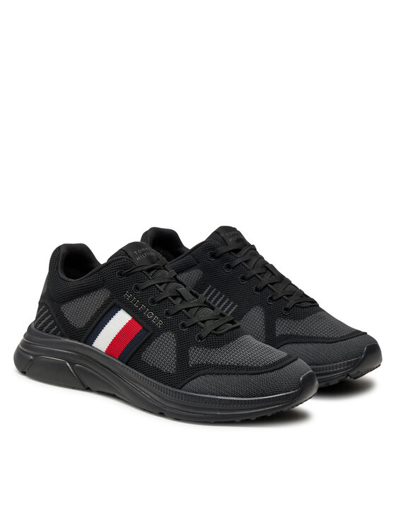 Tommy Hilfiger Laisvalaikio batai Tommy Hilfiger Modern Runner Knit Evo Ess FM0FM05245 Juoda