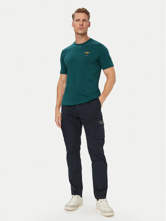 Aeronautica Militare Aeronautica Militare Camiseta 262TS1580UJ00372 Verde oscuro Regular Fit