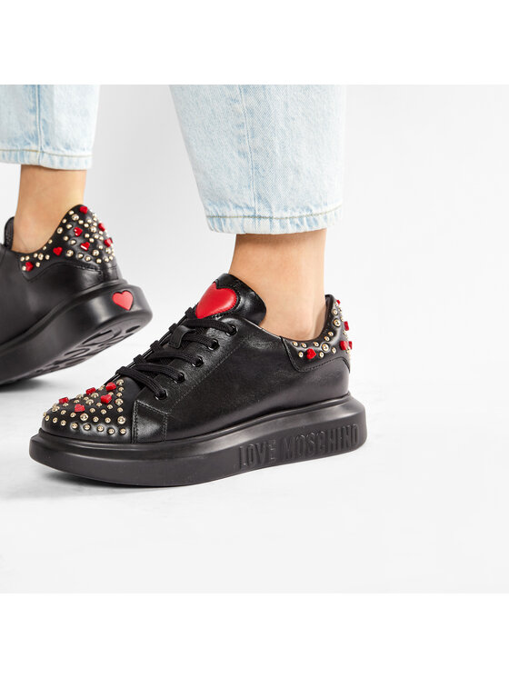 LOVE MOSCHINO Sneakersy LOVE MOSCHINO JA15224G1CIA0000 Čierna