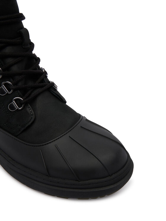 Tommy Hilfiger Kotníková obuv Tommy Hilfiger Outdoor Rubber Lth Boot Wpm FM0FM05957 Černá