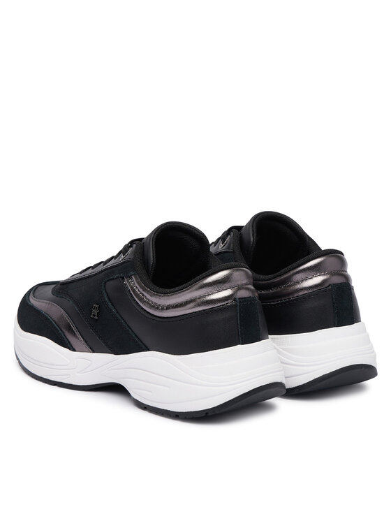 Tommy Hilfiger Sportcipők Tommy Hilfiger Th Modern Sporty Runner Leather FW0FW09590 Fekete