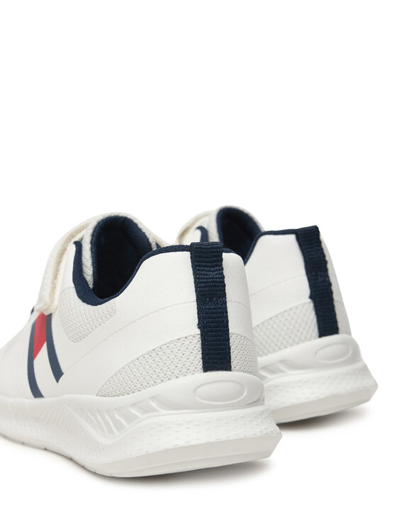 Tommy Hilfiger Αθλητικά Tommy Hilfiger Flag Low Cut Lace-Up/Velcro T1X9-34369-1843 S Λευκό