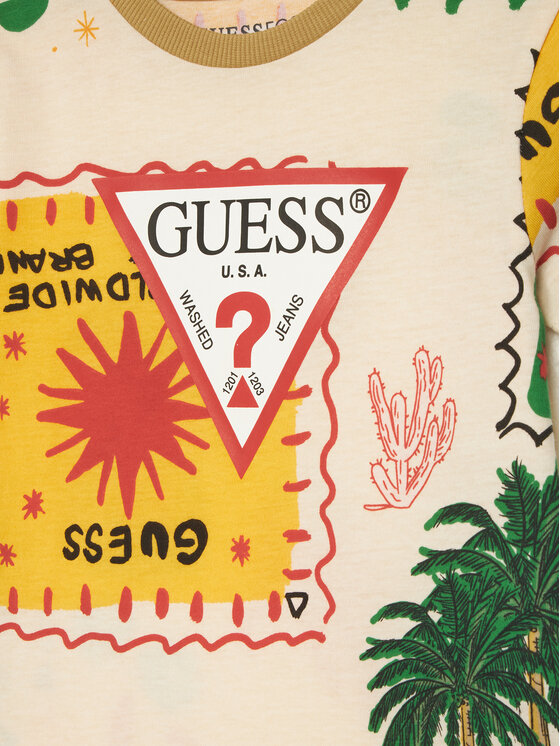 Guess Guess Camiseta N6GI02 K8HM4 Beis Regular Fit