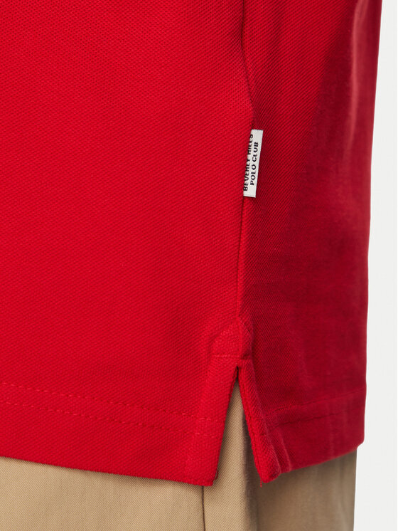 Beverly Hills Polo Club Beverly Hills Polo Club Polo P-SS26M-P42560_Navy LogoWRED Rojo Regular Fit