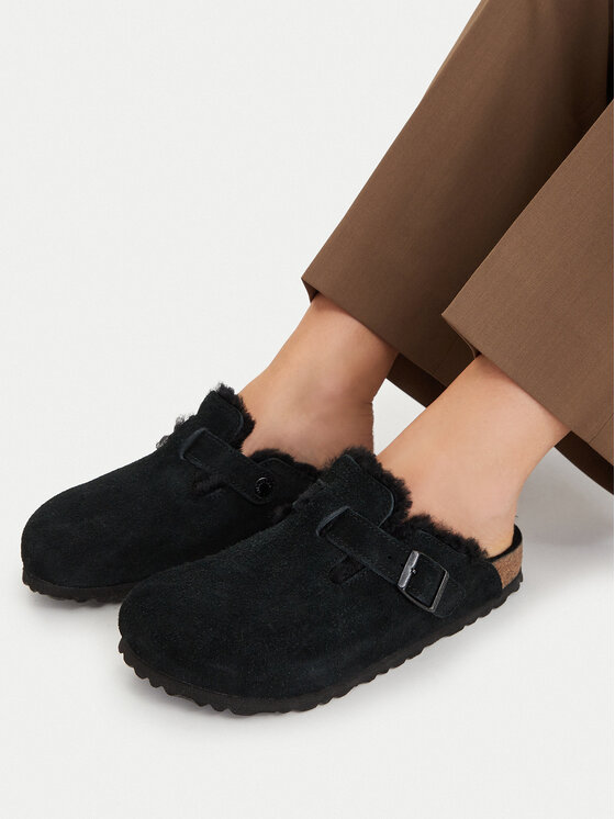 Birkenstock Kapcie Birkenstock Boston Vl/Shearling 0259883 Czarny