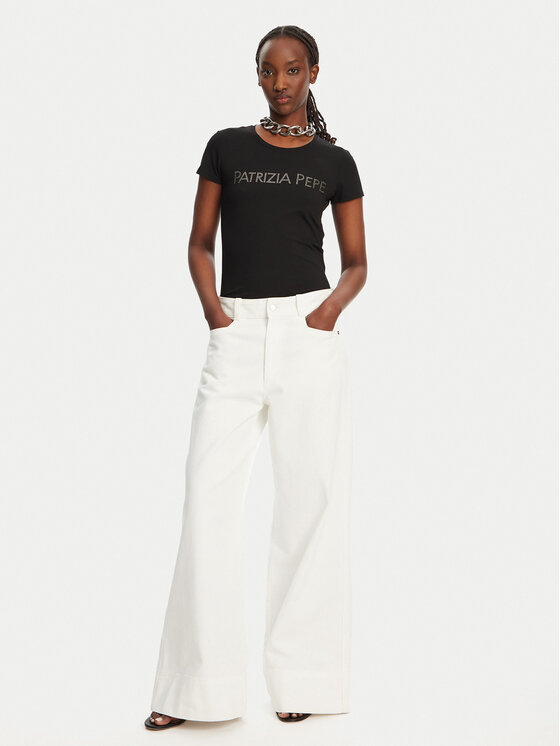 Patrizia Pepe Patrizia Pepe Футболка CM1419/J013-K103 Чорний Regular Fit