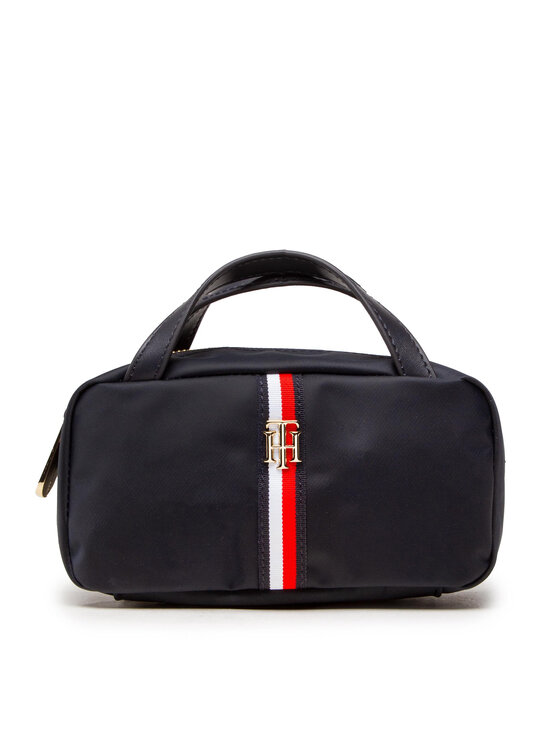 Tommy Hilfiger Pochette per cosmetici Tommy Hilfiger Poppy Make Up Case Corp AW0AW11613 Blu scuro
