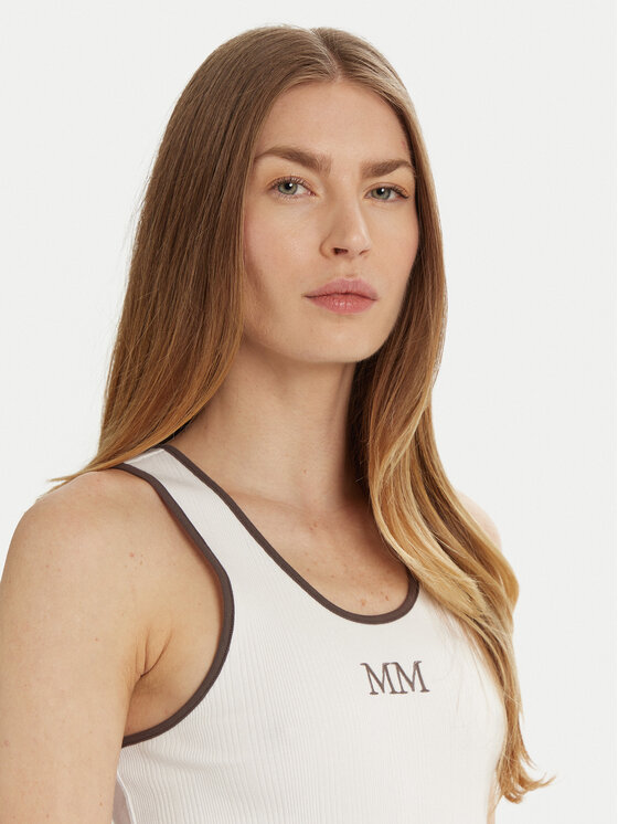 Max Mara Leisure Max Mara Leisure Топ Sax 2516941027 Білий Slim Fit
