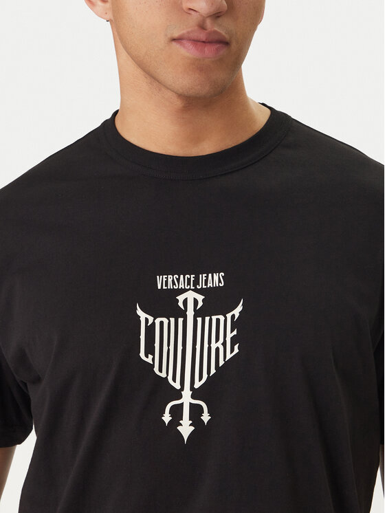Versace Jeans Versace Jeans Camiseta 80GAHT14 Negro Regular Fit