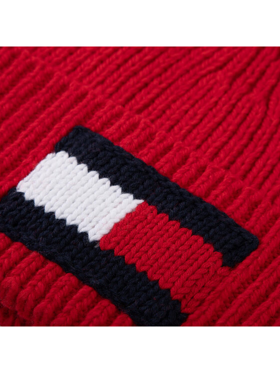 Tommy Hilfiger Căciulă Tommy Hilfiger Big Flag Beanie AM0AM05152 Roșu