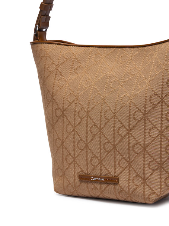 Calvin Klein Τσάντα Calvin Klein Emblem Aop Jacquard Camera Bag LV04F3535G Καφέ
