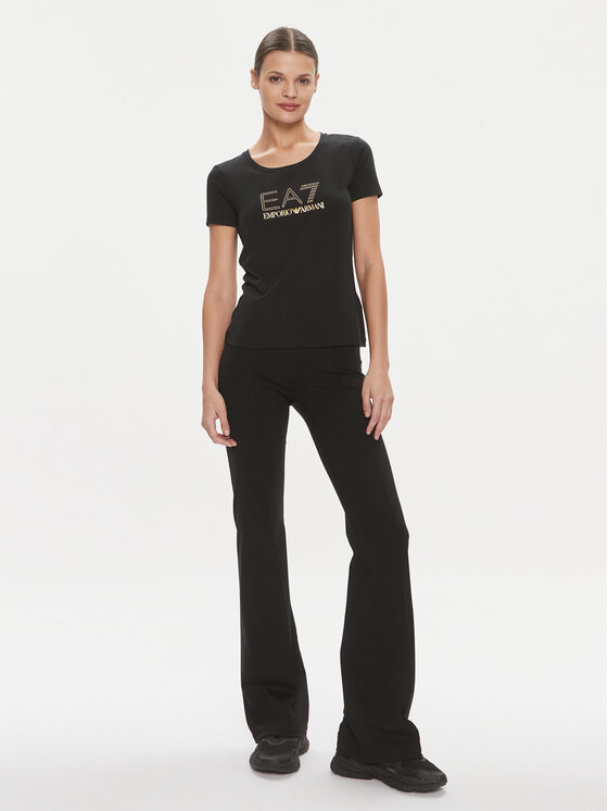 EA7 Emporio Armani EA7 Emporio Armani Футболка 8NTT67 TJDQZ 1200 Чорний Skinny Fit