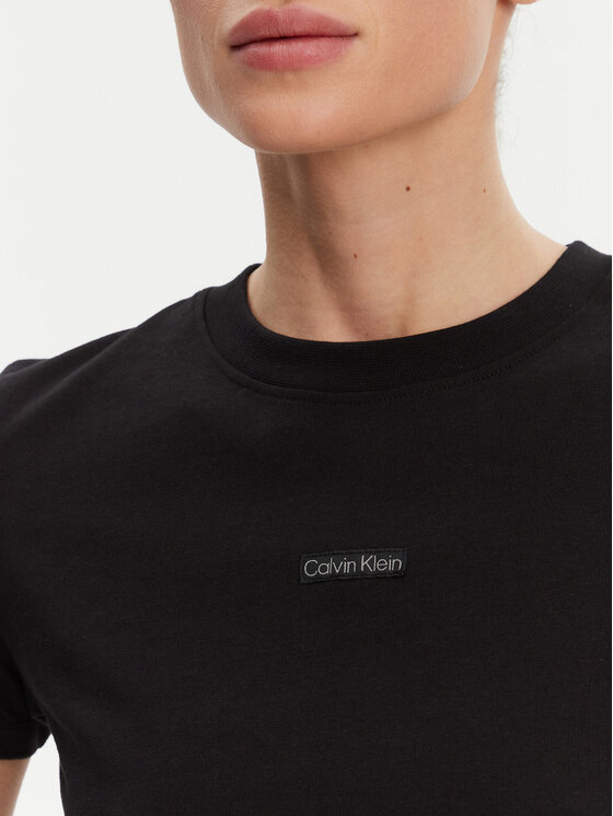 Calvin Klein Jeans Calvin Klein Jeans Marškinėliai Placed Institutional J20J225524 Juoda Slim Fit
