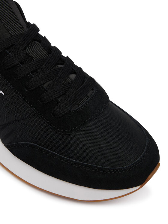 Calvin Klein Sneakersy Calvin Klein Retro Runner Lace Up Sock YW0YW02060 Czarny