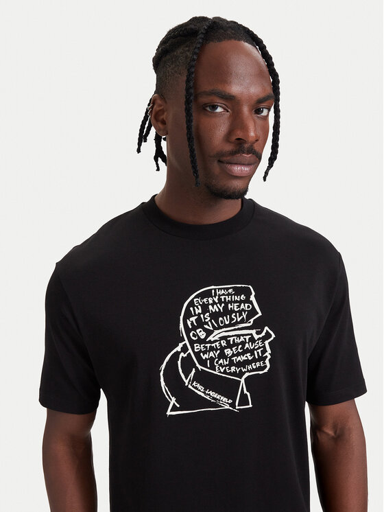 KARL LAGERFELD KARL LAGERFELD Camiseta 755151 564235 Negro Loose Fit