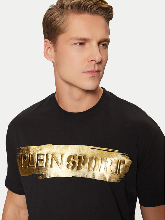 Plein Sport Plein Sport Marškinėliai AADC MTK6543 SJY001N Juoda Regular Fit