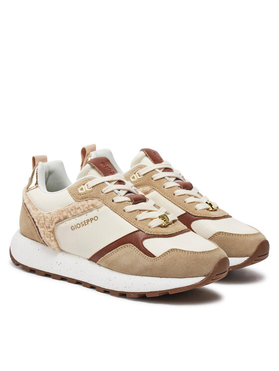 SCARPE DA GINNASTICA BIANCHE CON DETTAGLI BEIGE PER DONNA BALLAGAT