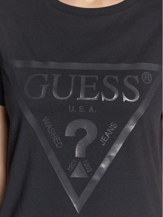 Guess Guess Футболка Adele V2YI07 K8HM0 Чорний Regular Fit