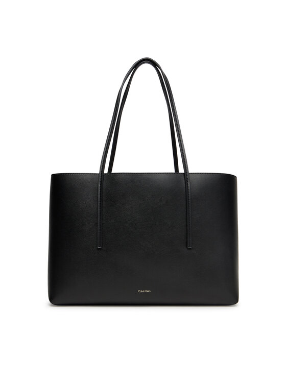 Calvin Klein Torbica Calvin Klein Foil Logo Tote W/Pouch LV04F3274G Crna