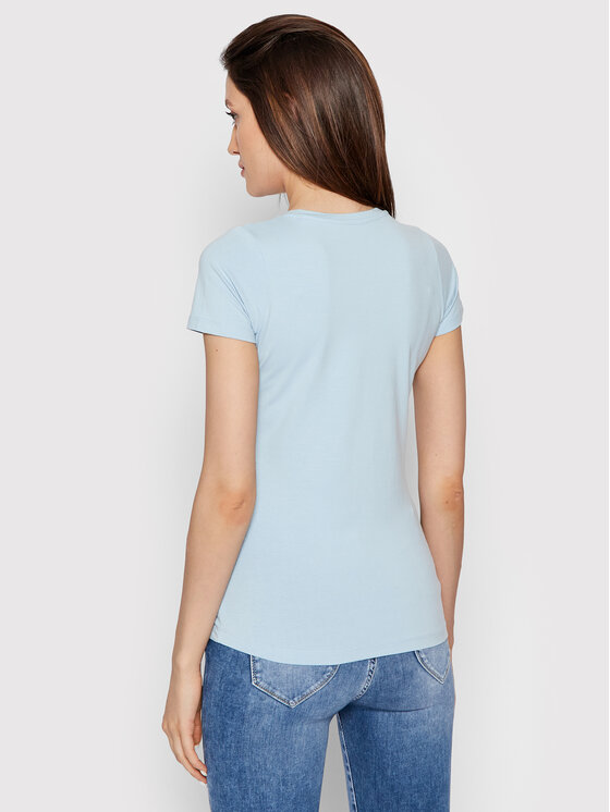 Pepe Jeans Pepe Jeans Majica New Virgina PL505202 Modra Slim Fit
