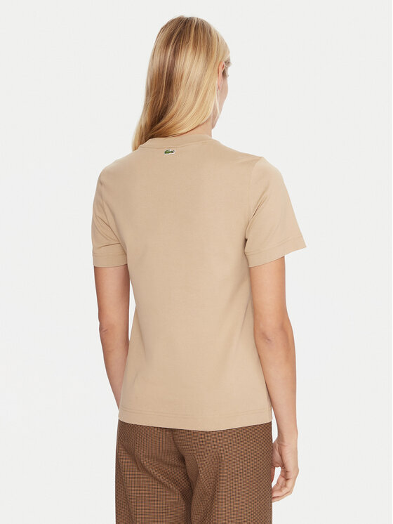 Lacoste Lacoste Camiseta TF0355 Beis Regular Fit