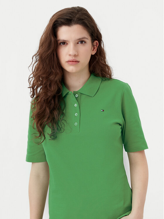 Tommy Hilfiger Tommy Hilfiger Polo 1985 WW0WW43224 Zelena Regular Fit
