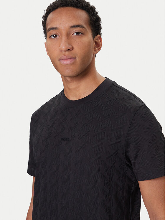 BOSS BOSS Camiseta Mirror Artwork 50548649 Negro Relaxed Fit