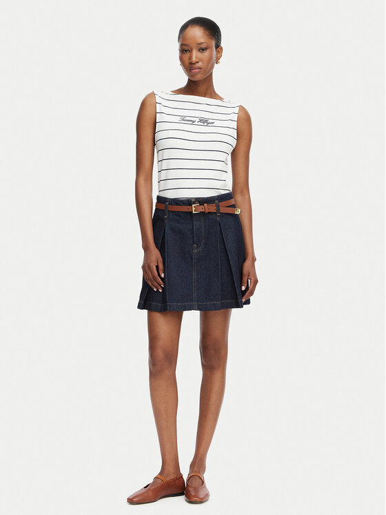 Tommy Hilfiger Tommy Hilfiger Top Classic WW0WW50947 Blanco Regular Fit