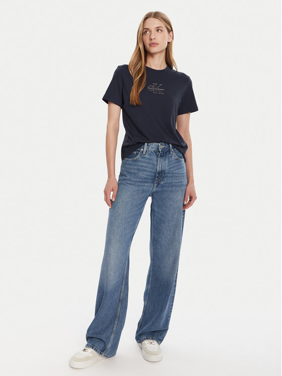 Calvin Klein Jeans Calvin Klein Jeans Camiseta Classic Monologo LV047D873G Azul marino Regular Fit