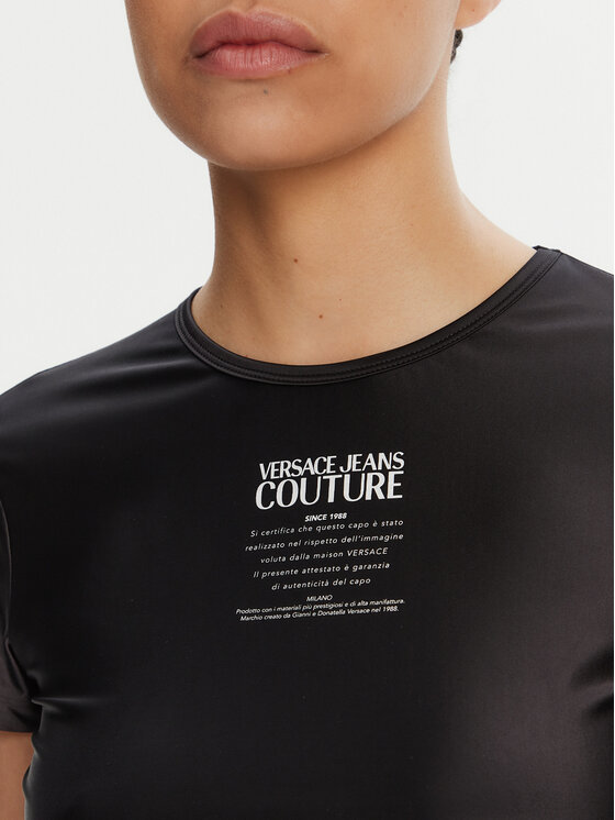 Versace Jeans Couture Versace Jeans Couture Футболка 78HAH6A2 Чорний Slim Fit