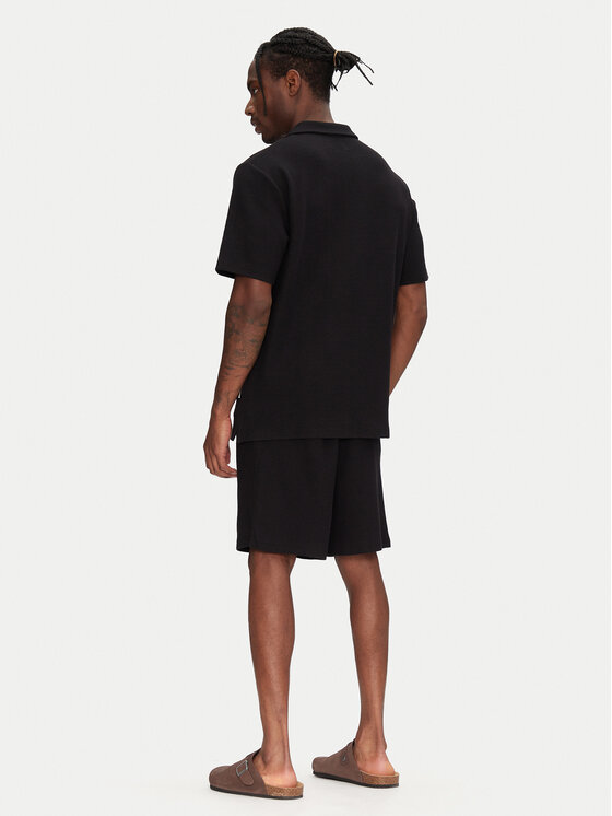 Jack & Jones Jack & Jones Conjunto de polo y pantalones cortos Slington 12281841 Negro Relaxed Fit
