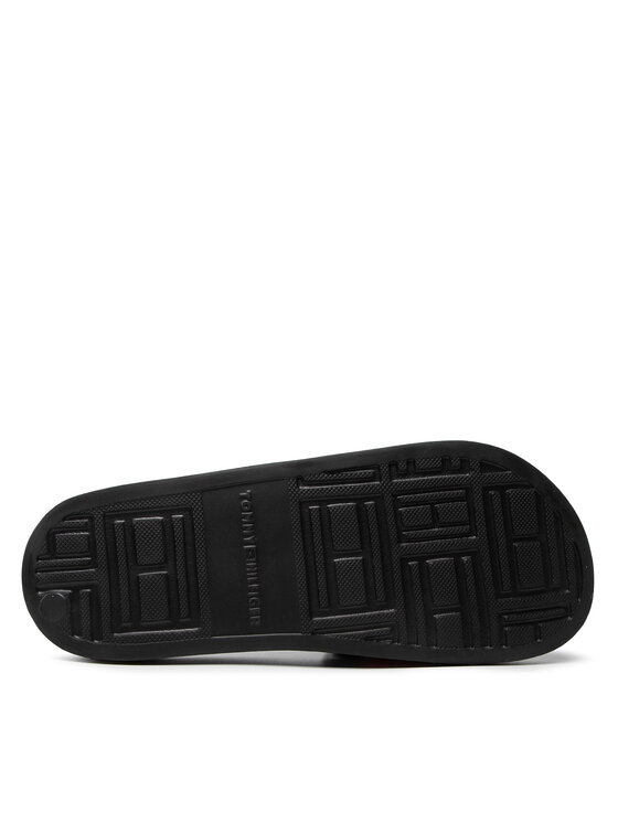 Tommy Hilfiger Natikači Tommy Hilfiger Rubber Th Flag Pool Slide FM0FM04263 Črna