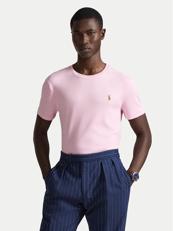 Polo Ralph Lauren Polo Ralph Lauren T-Shirt 710740727010 Ροζ Slim Fit