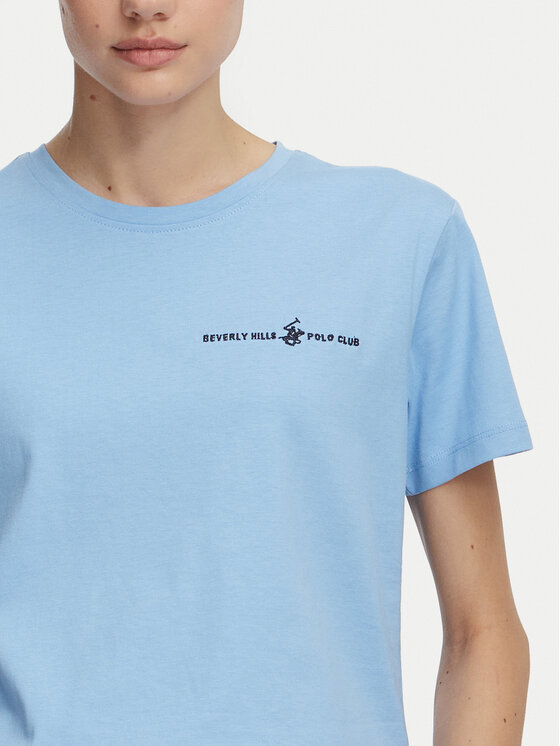 Beverly Hills Polo Club Beverly Hills Polo Club Camiseta P-SS26W-TS085 Azul claro Regular Fit