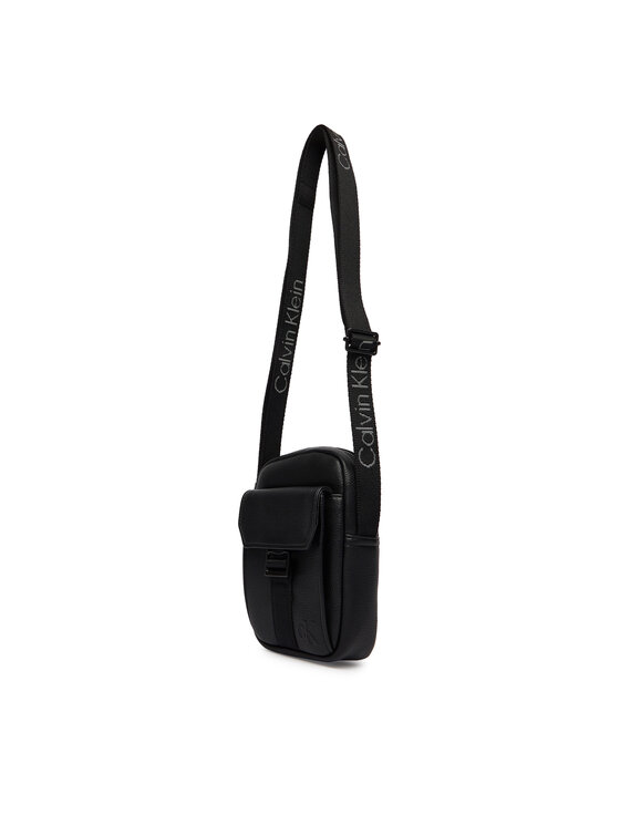 Calvin Klein Maža rankinė Calvin Klein Webbing Strap Slim Reporter LV04D3281G Juoda