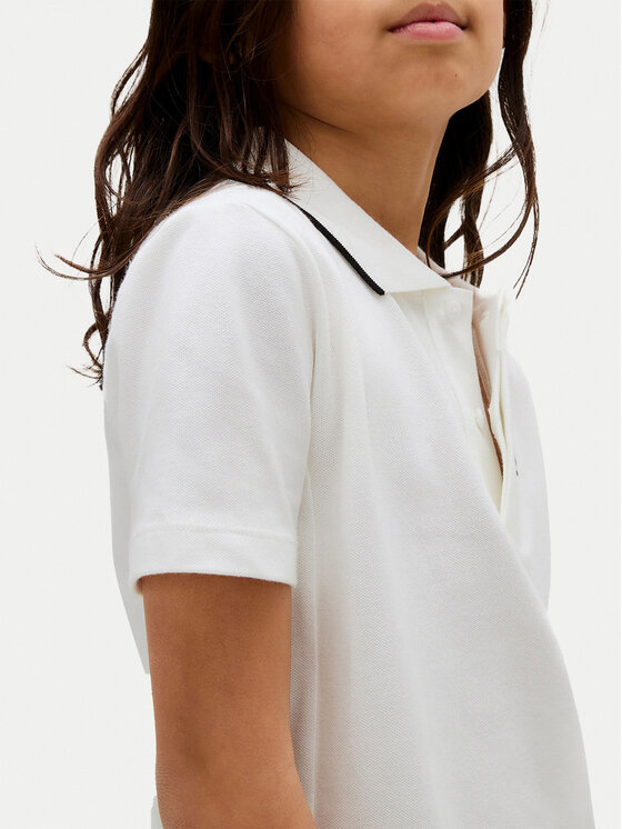 Calvin Klein Jeans Calvin Klein Jeans Polo marškinėliai Embro Logo IB0IB02542 D Balta Regular Fit