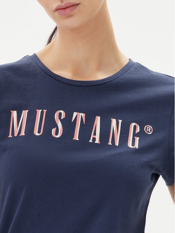 Mustang Mustang Футболка Loa 1016146 Голубий Slim Fit
