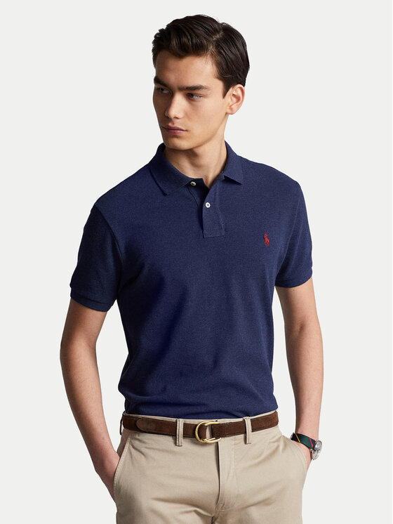 Polo Ralph Lauren Polo Ralph Lauren Поло 710680784292 Cиній Custom Slim Fit