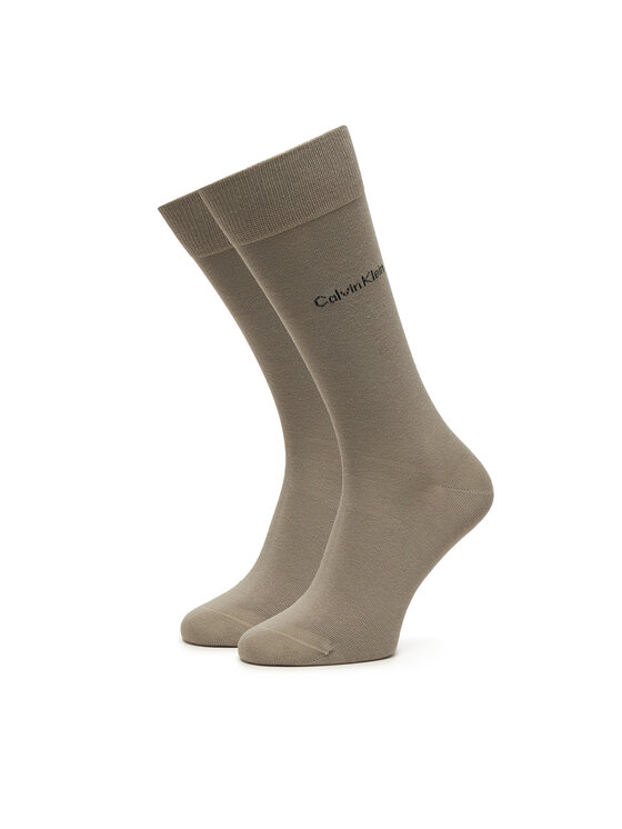 Calvin Klein Дълги чорапи Calvin Klein 701241259 Бежов