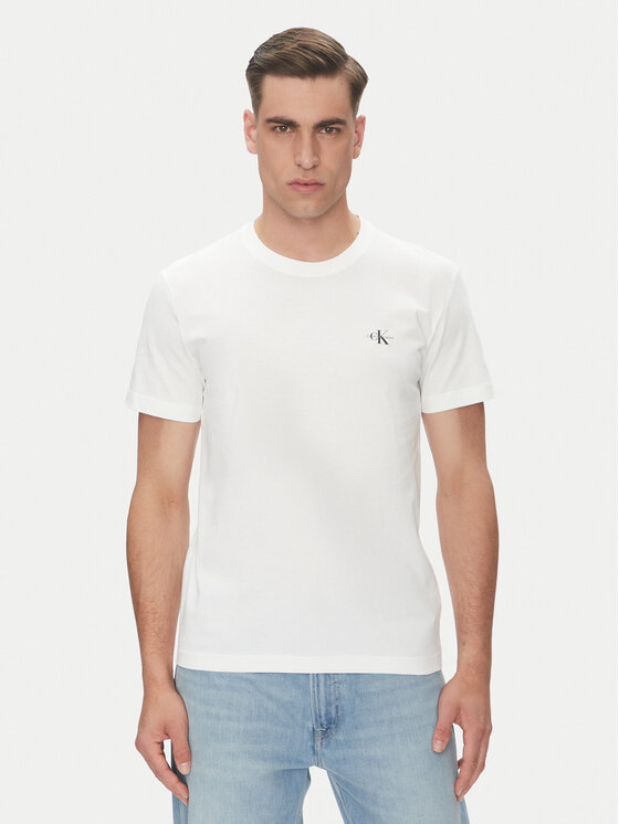 Calvin Klein Jeans Calvin Klein Jeans Komplet t-shirt majic﻿ Monologo J30J320199 Bela Regular Fit
