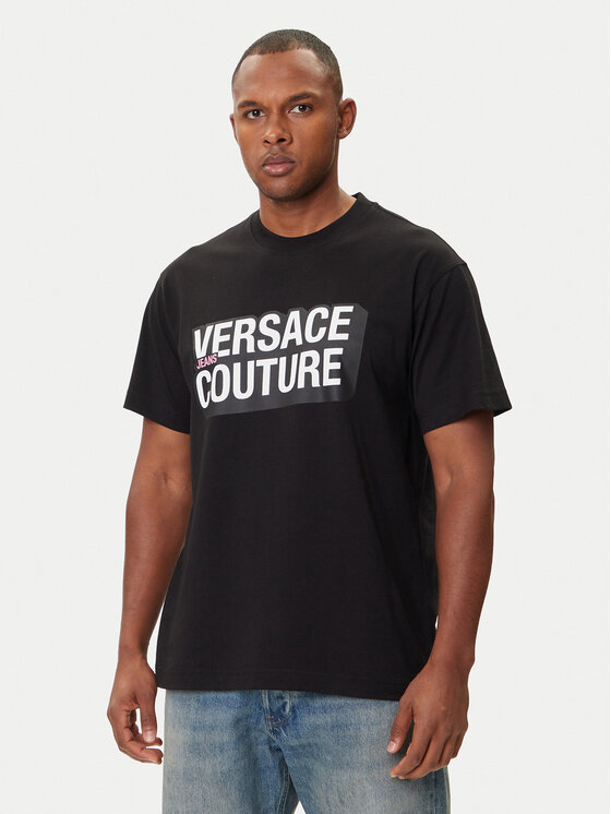 Versace Jeans Couture Versace Jeans Couture Camiseta 79GAHP02 CJ01P Negro Regular Fit