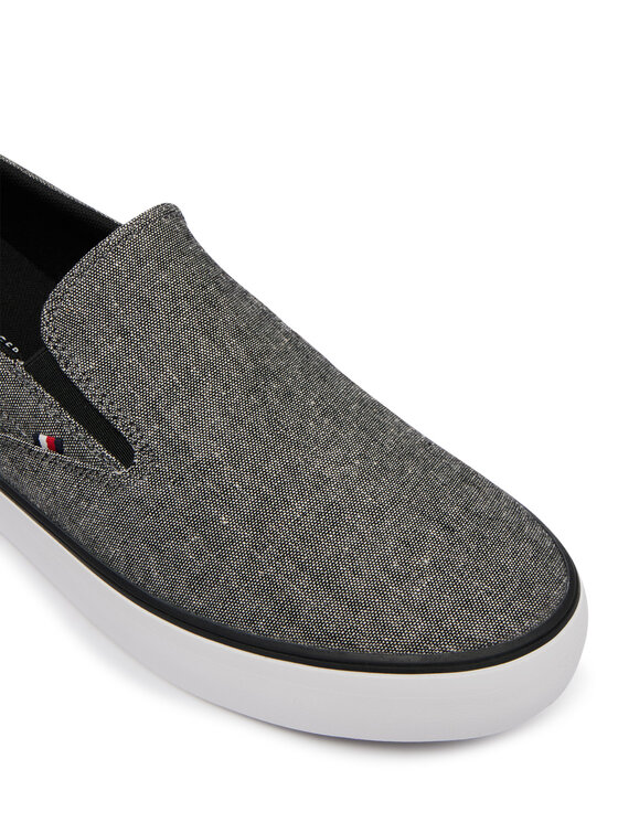 Tommy Hilfiger Гуменки Tommy Hilfiger Harlem Core Ii Slip On Chambray FM0FM05819 Сив