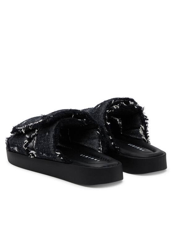 Inuikii Шльопанці Inuikii Classic Jeans Velcro 70104-143 Чорний