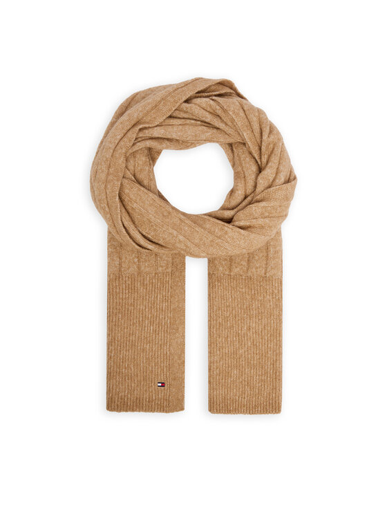 Tommy Hilfiger Šál Tommy Hilfiger Flag Fluffy AW0AW17787 Béžová