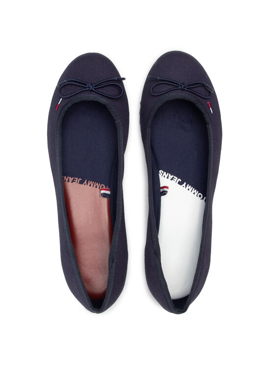 Tommy Jeans Балеринки Tommy Jeans Essential Tommy Jeans Ballerina EN0EN01284 Тъмносин